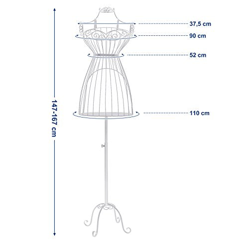 Pop des fabricants de queue - Mannequin en métal - femme - blanc