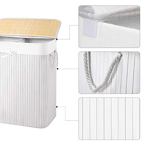 Panier à linge - Basket - Basket - Tri était - blanc - 100L