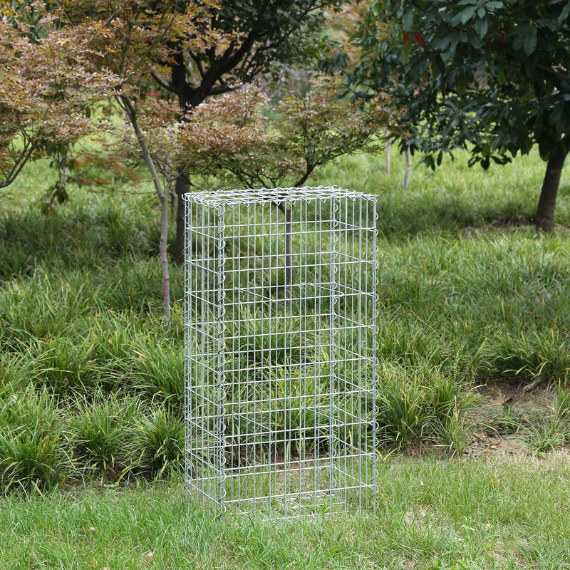 Schanskorf - Gabion - Steenkorf - roestvrij - 100 x 50 x 30 cm - Zilver