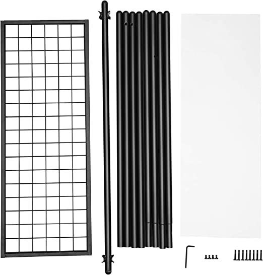 Rack de vêtements avec structure de fer - avec rail suspendu - 92,5 x 33,5 x 153 cm