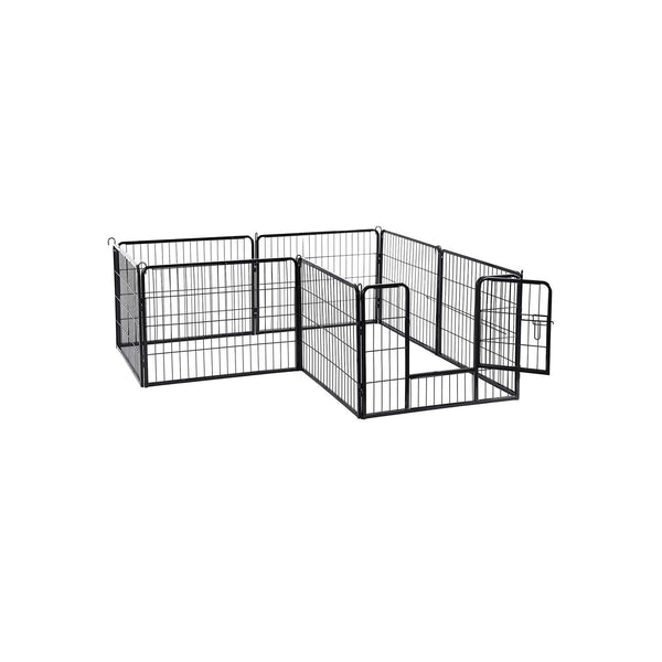 Puppy Ren - Country Shelter for Dog - 8 grătare - fiecare 77 x 60 cm - negru