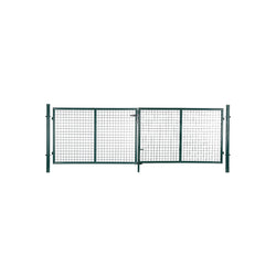 Tuindeur - Met dubbele poort - Inclusief slot en 3 sleutels - 100 x 320 cm - Groen