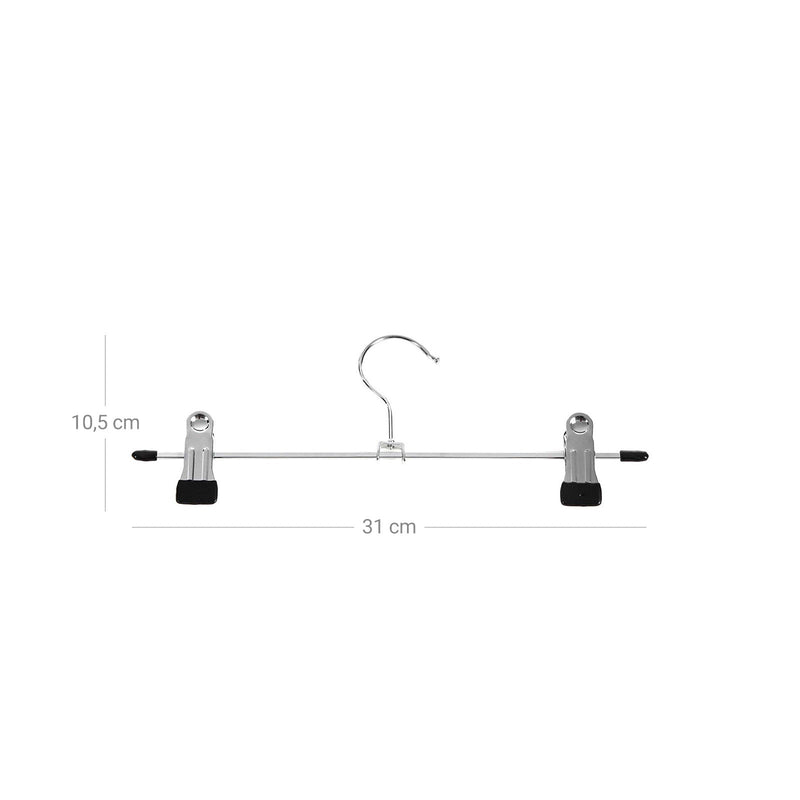 Cintres - cintres - Metal Broekhangers 10 pièces - Silver