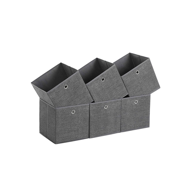 Boîtes de rangement - Boîtes pliables - Ensemble de 6 - gris