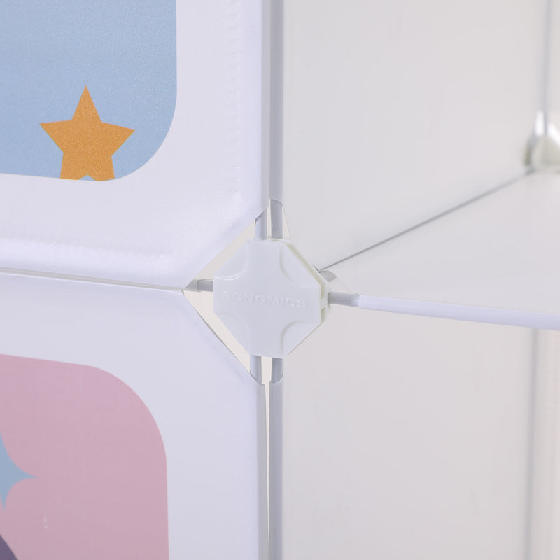 Armoire de rangement - Pour les enfants - armoire avec portes - Rack de chaussures en plastique - blanc