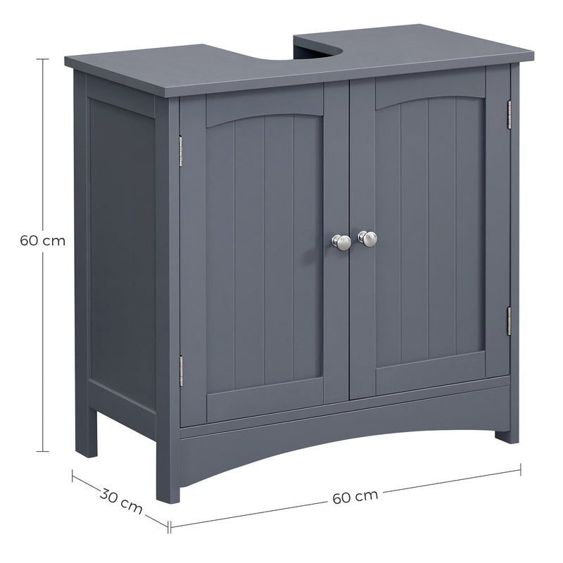 WASHBASIN CABINET - Badrumsmöbler - med 2 dörrar - Country Style - Grey