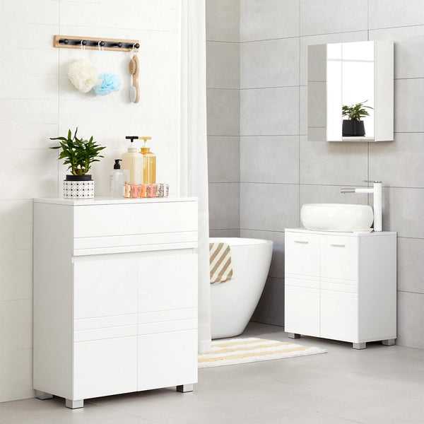 Dulap de baie - Sideboard cu sertar - Alb