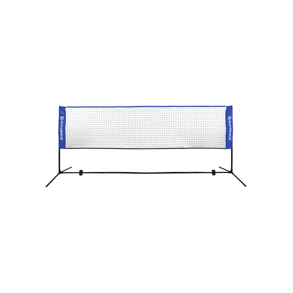 Badmintonnet - Tennisnet - Höjdjusterbar - Set bestående av - Net, robust järnram och transportväska - blå