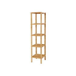 Badeværelsesstativ - med 5 etager - fra bambus - Standing Rack - Kitchen Rack - 33 x 33 x 146 cm - smal