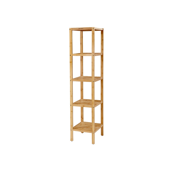 Badeværelsesstativ - med 5 etager - fra bambus - Standing Rack - Kitchen Rack - 33 x 33 x 146 cm - smal