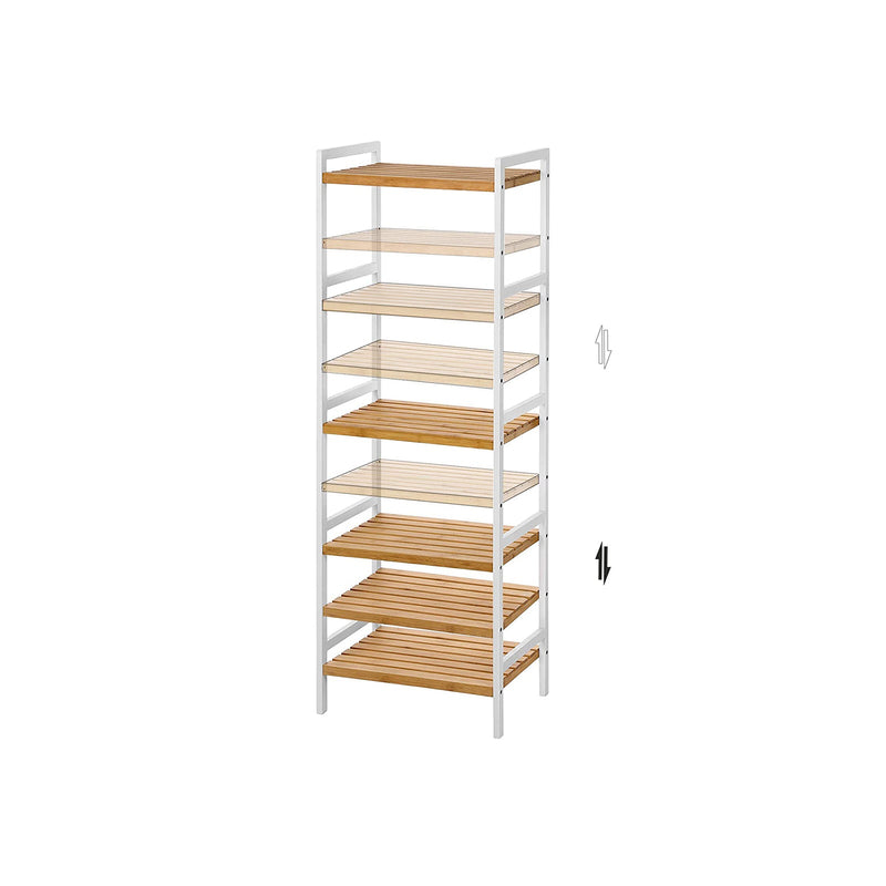 Bamboerek - Köksställ - Badrumsställ - Book Rack - Standing Rack - med 5 hyllor