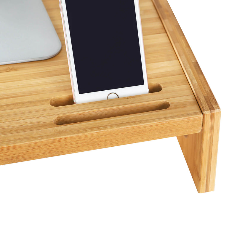 Stand de moniteur - de Bamboo - ergonomic - support d'écran - bamboehout