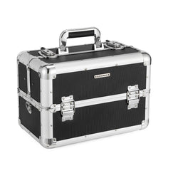 Beautycase - Make-up Koffer - Make-up box - Aluminium - Multicase - Met schouderband - 36,5 x 21 x 25,7 cm