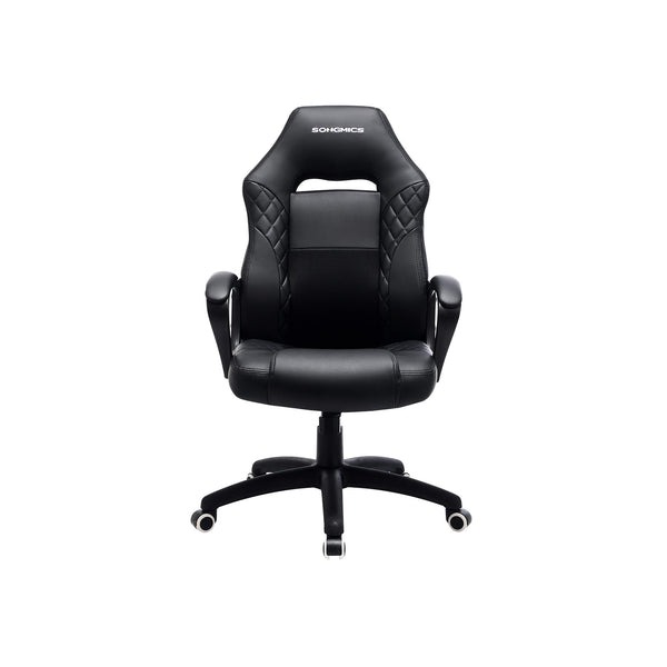 Scaun de jocuri - scaun de birou - cu funcție de seesaw - scaun de curse - gri negru