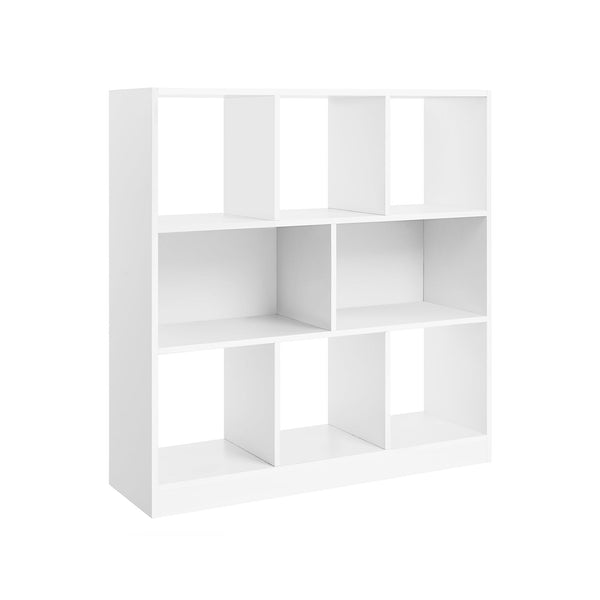 Bibliotecă - Cabinet de living - Dulap de depozitare - Kubus Board - cu compartimente deschise - Alb