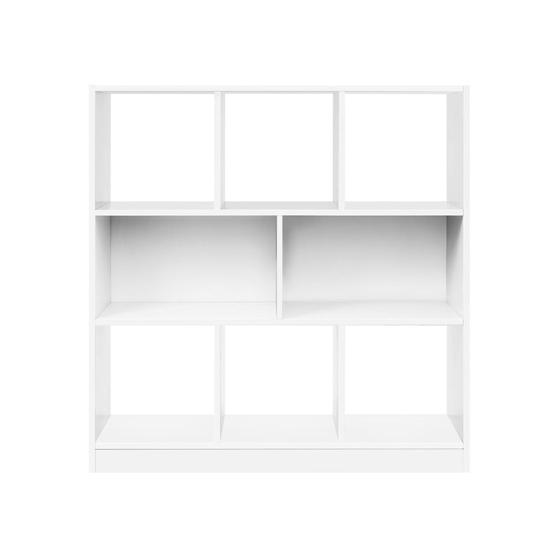 Bibliotecă - Cabinet de living - Dulap de depozitare - Kubus Board - cu compartimente deschise - Alb