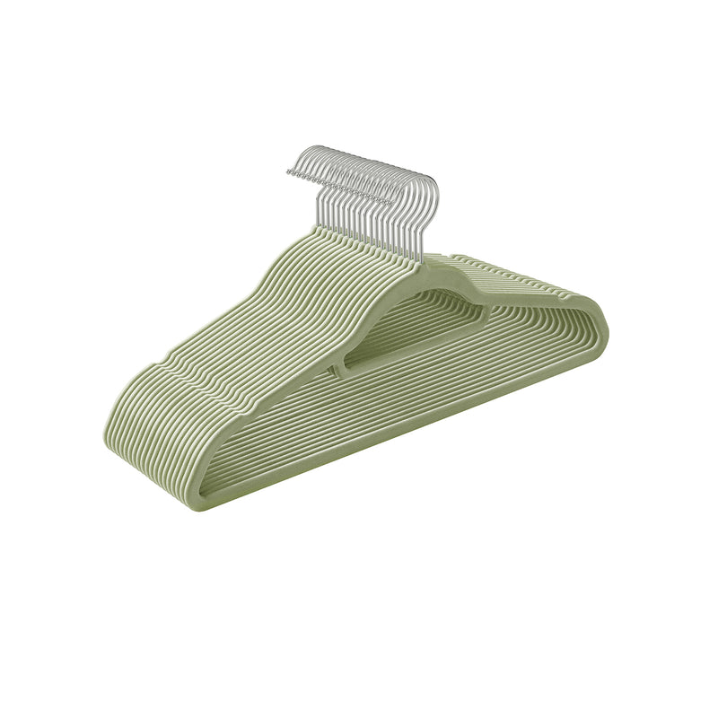 Cintres de vêtements - Slip anite - Ensemble de 20 - Plastique - Extra Light - Green