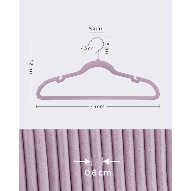 Cintres de vêtements - Anit Trick - Ensemble de 30 - Velvet - Extra Light - Purple