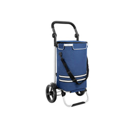 Boodschappenwagen - 35 L - Met wielen - Blauw