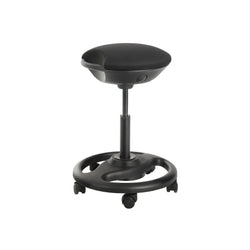 Scaun de lucru ergonomic - roți pe roți - în înălțime reglabilă - negru