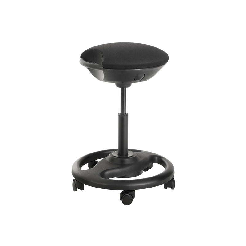 Scaun de lucru ergonomic - roți pe roți - în înălțime reglabilă - negru