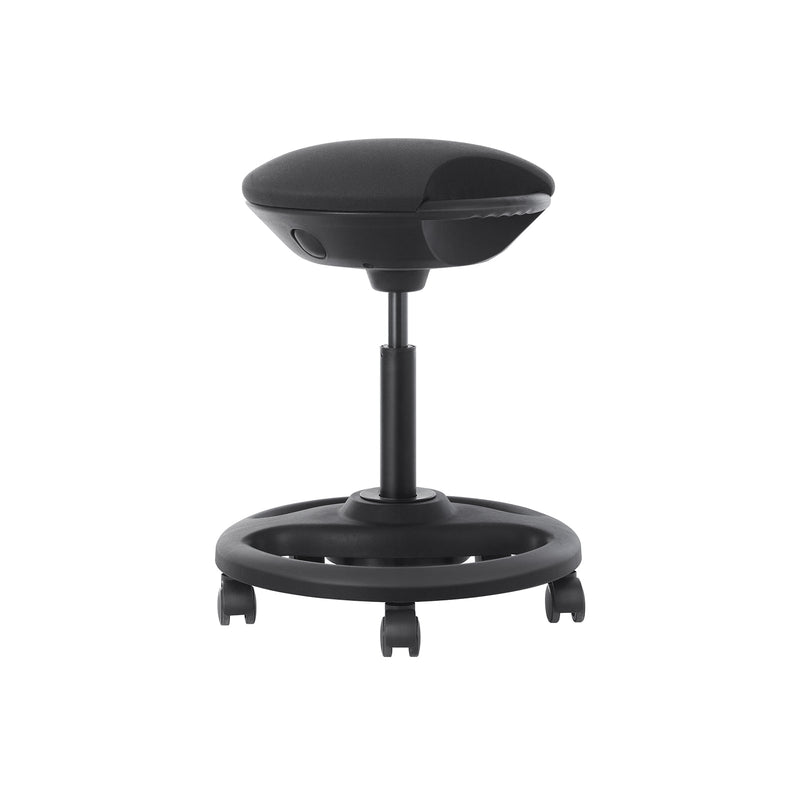 Scaun de lucru ergonomic - roți pe roți - în înălțime reglabilă - negru