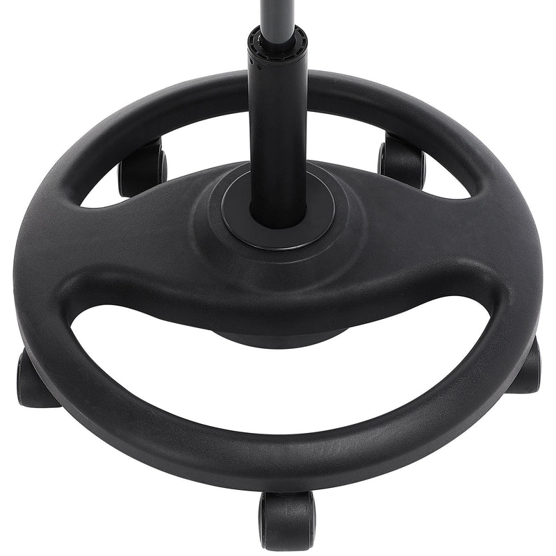 Scaun de lucru ergonomic - roți pe roți - în înălțime reglabilă - negru