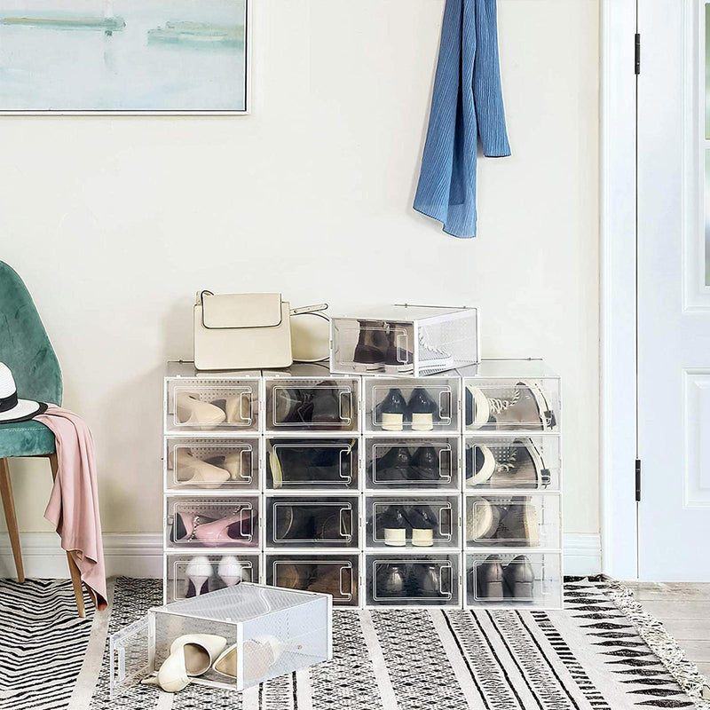 Boîtes à chaussures - armoire à chaussures - boîtes de rangement - Stockage à chaussures - Rack à chaussures - transparent