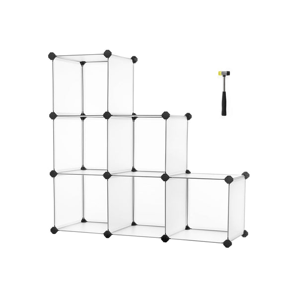 Racking System - 6 Cubees - Room Distributør - Garderobe - Skavskab - Opbevaringsboks - Hvid - 93 x 31 x 93 cm