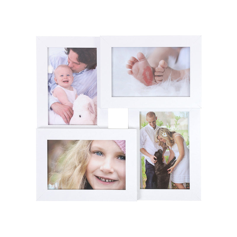 Collage photo - Collage de cadres photo - pour 4 photos - blanc - 10 x 15 cm