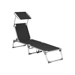 Lounger - puutarhatuoli - Lounger - Säädettävällä selkänojalla - taitettu - kuormakapasiteetti 150 kg