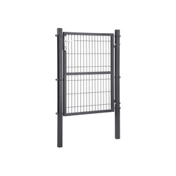 Tuinpoort - Poort - Staal - Met slot - Deurknop en sleutel - 106 x 125 cm - Zwart