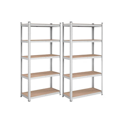 Racks de stockage - Ensemble de 2 -180 x 90 x 40 cm - à 875 kg de capacité de charge - argent