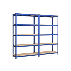 Stellingkasten - Kelderrekken - Met 5 niveaus - Van 200 cm hoog - Blauw