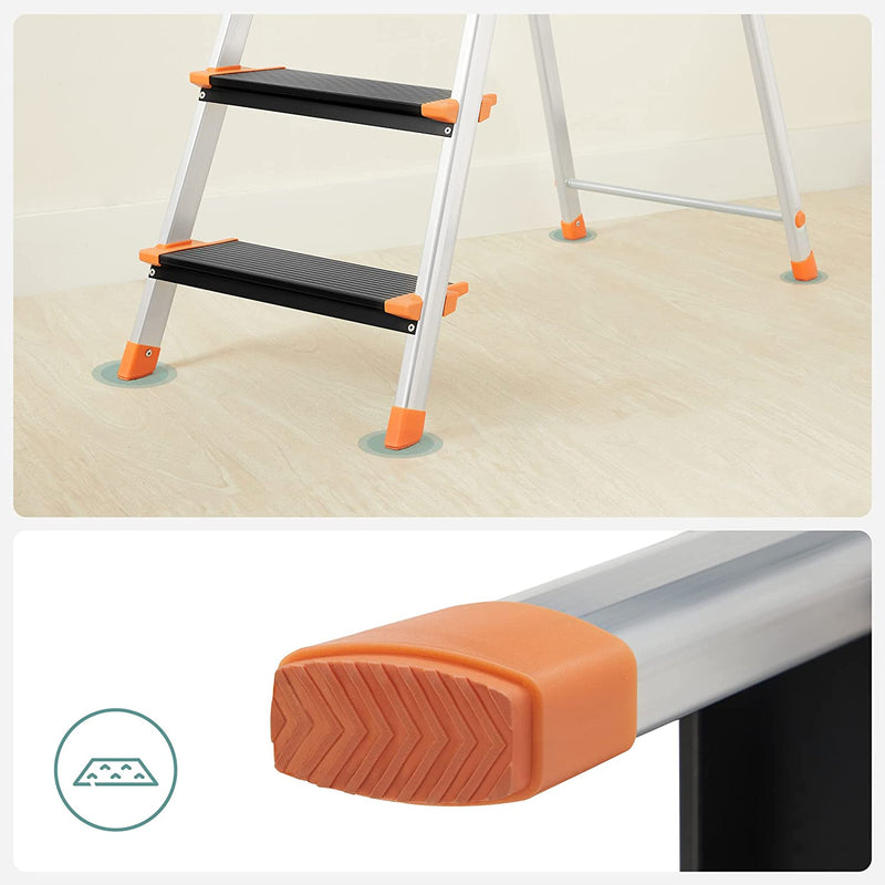 Ladder - 5 treden - Trapladder - Opvouwbaar - Trapladder - Aluminium ladder - Belastbaar tot 150 kg