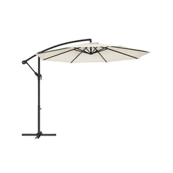 Parasol - avec manivelle - protection UV jusqu'à UPF 50+ - Beige - Ø 300 cm