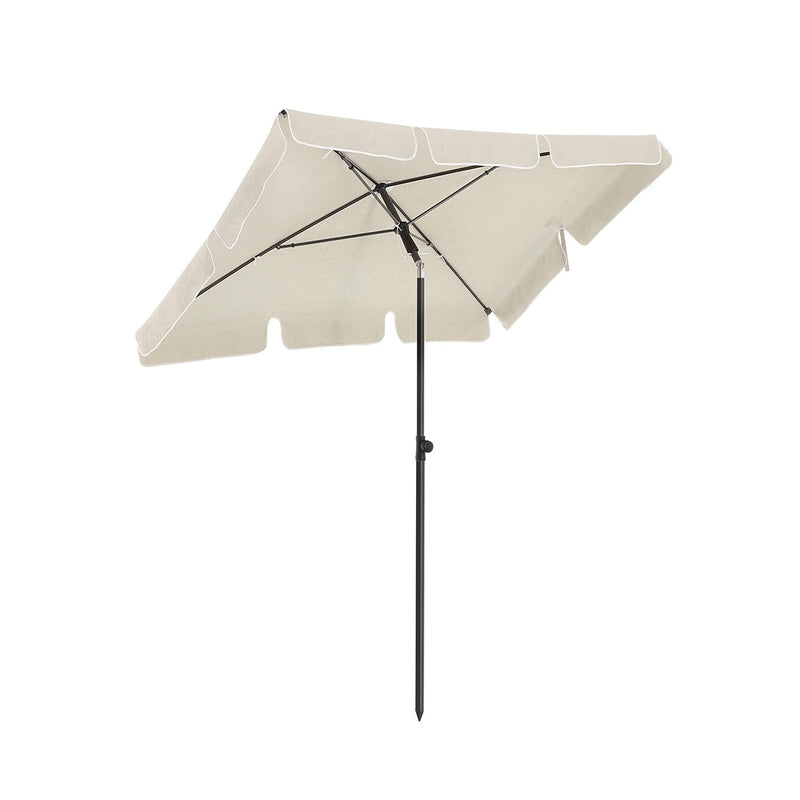 Parasol - Balcon Parasol - Garden Parasol - Rectangulaire - Protection solaire - 200 x 125 cm - beige