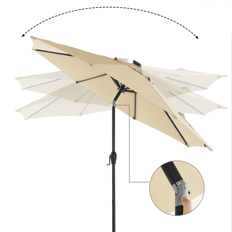 Parasol - LED -aurinkovalaistuksella - Ø 270 cm