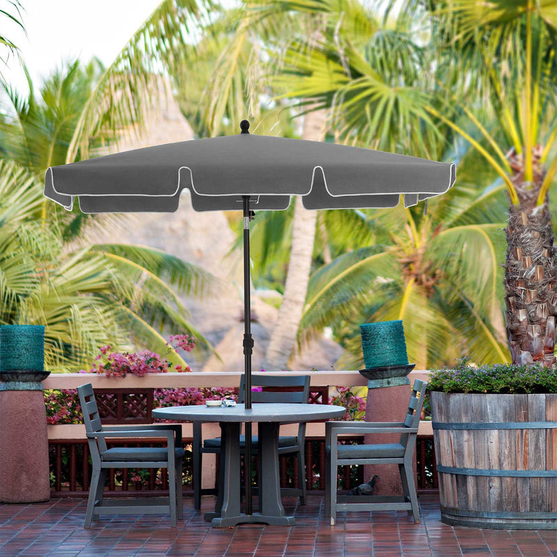 Parasol - Garden Parasol - Rectangular - Foldbar - 200 x 125 cm - Grå