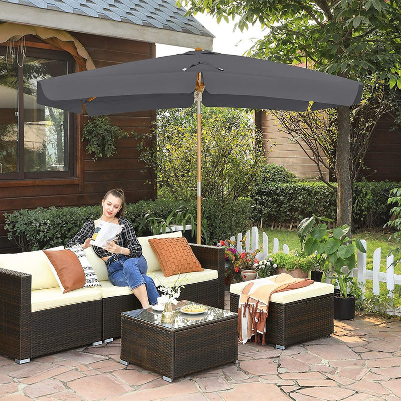 Parasol - Sunshade - Terrasse Parasol - Protection solaire - Gray