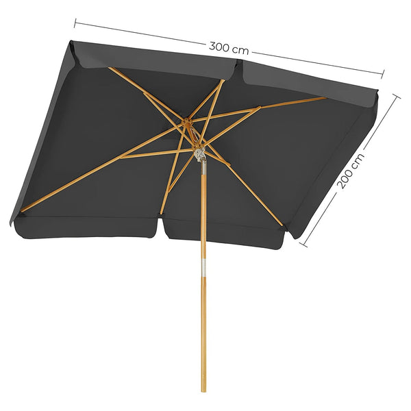 Parasol - Sunshade - Terrasse Parasol - Protection solaire - Gray