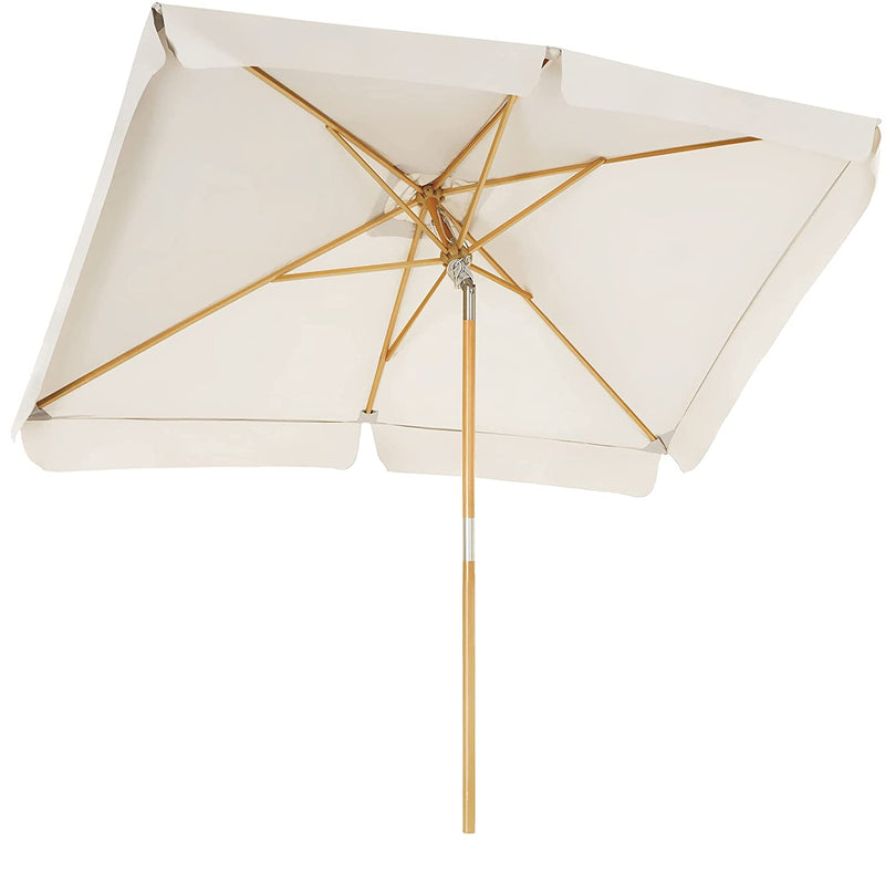 Parasol - 3 x 2 m - Suorakulmainen - Auringonsuojaus - UV -suojaus - Van Hout - kallistettava - beige