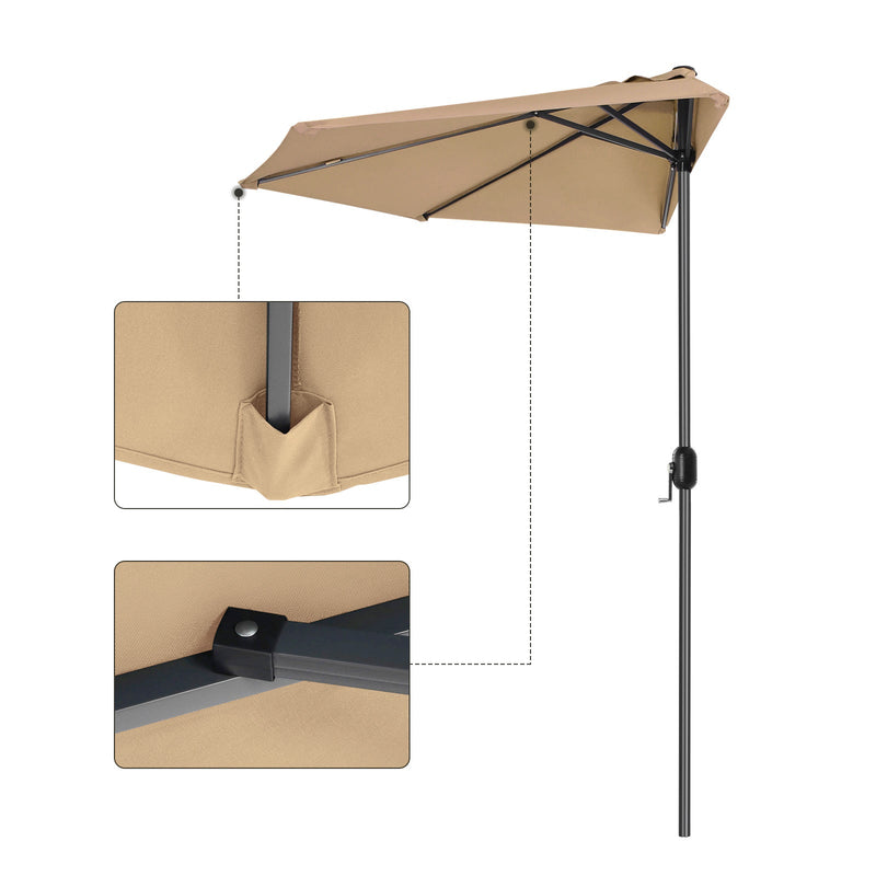 Parasol - Zonnescherm - Terras parasol - Balkonscherm - Taupe