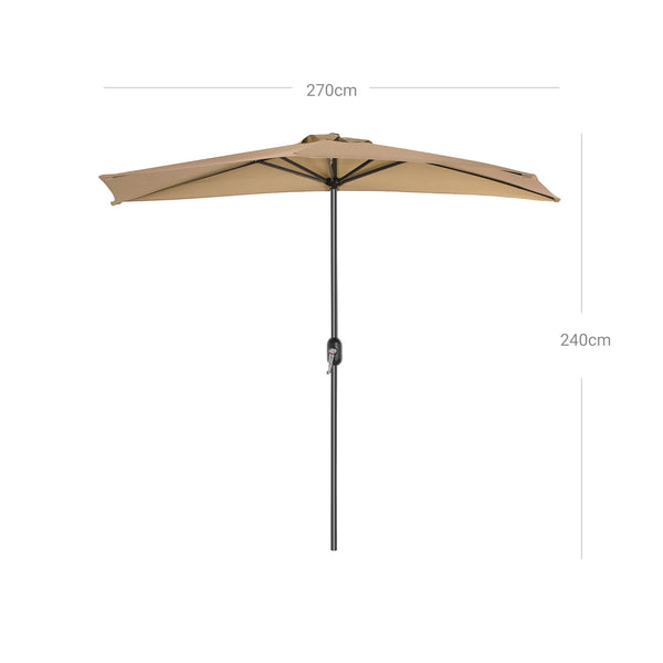 Parasol - Zonnescherm - Terras parasol - Balkonscherm - Taupe