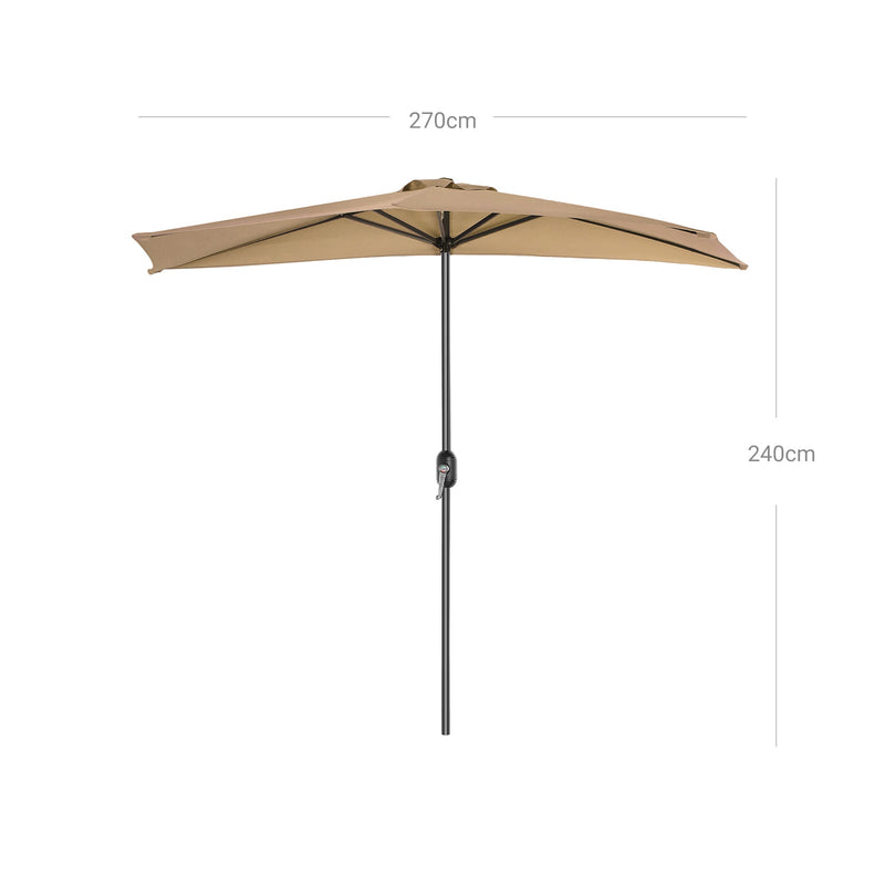 Parasol - Sunshade - Terrace Parasol - Balcony Screen - Taupe