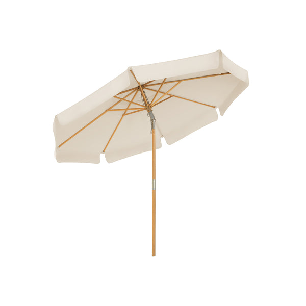 Parasol - Sunshade - 300 cm - träram - Creme