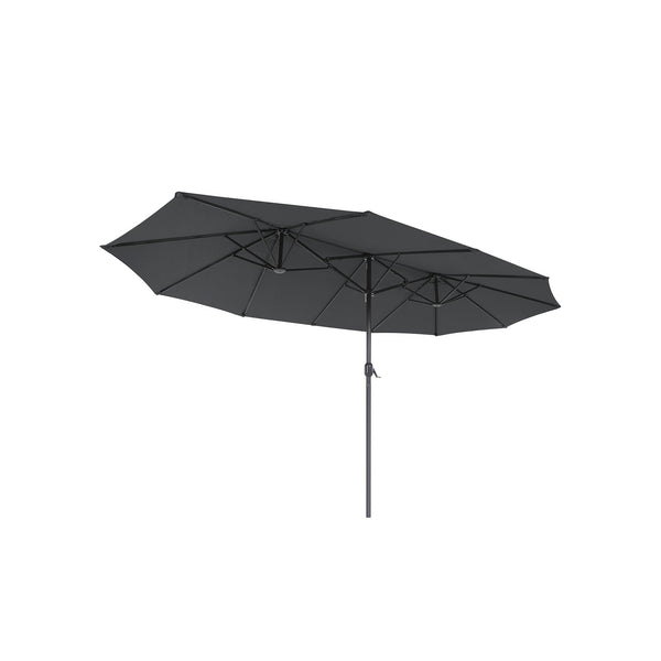 Parasol - Parasol de jardin extra grand - Auvent - Forme ovale - Gray