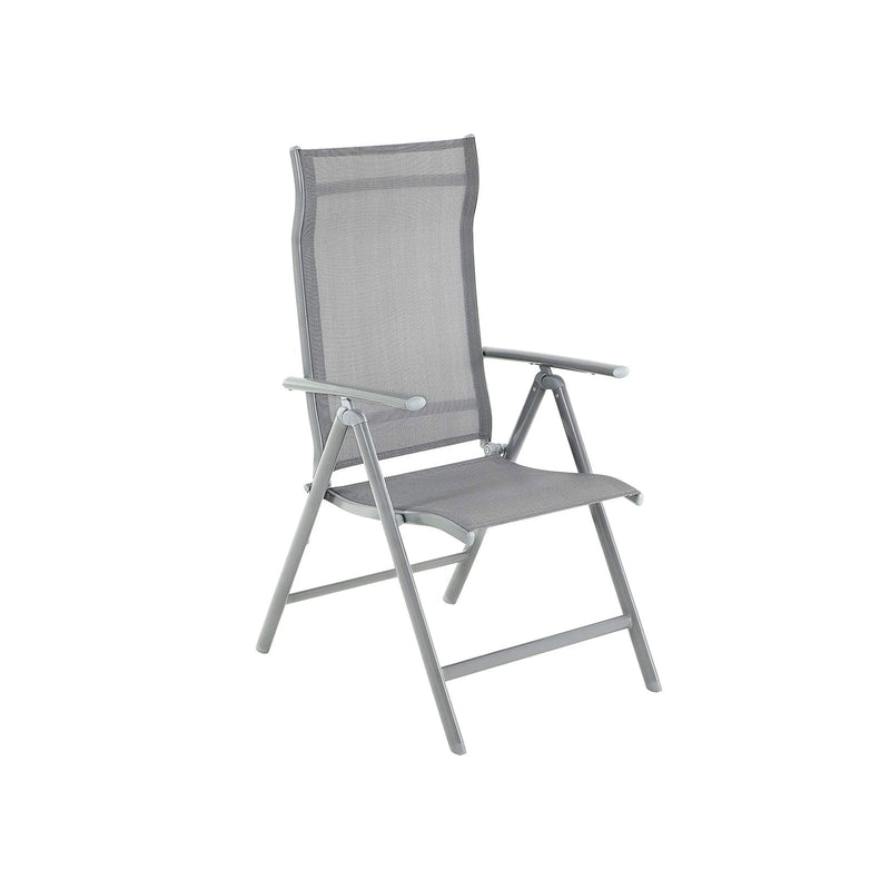 Chaises de jardin - Chaises pliantes - Ensemble de 4 - avec cadre en aluminium robuste - dossier réglable - Gray