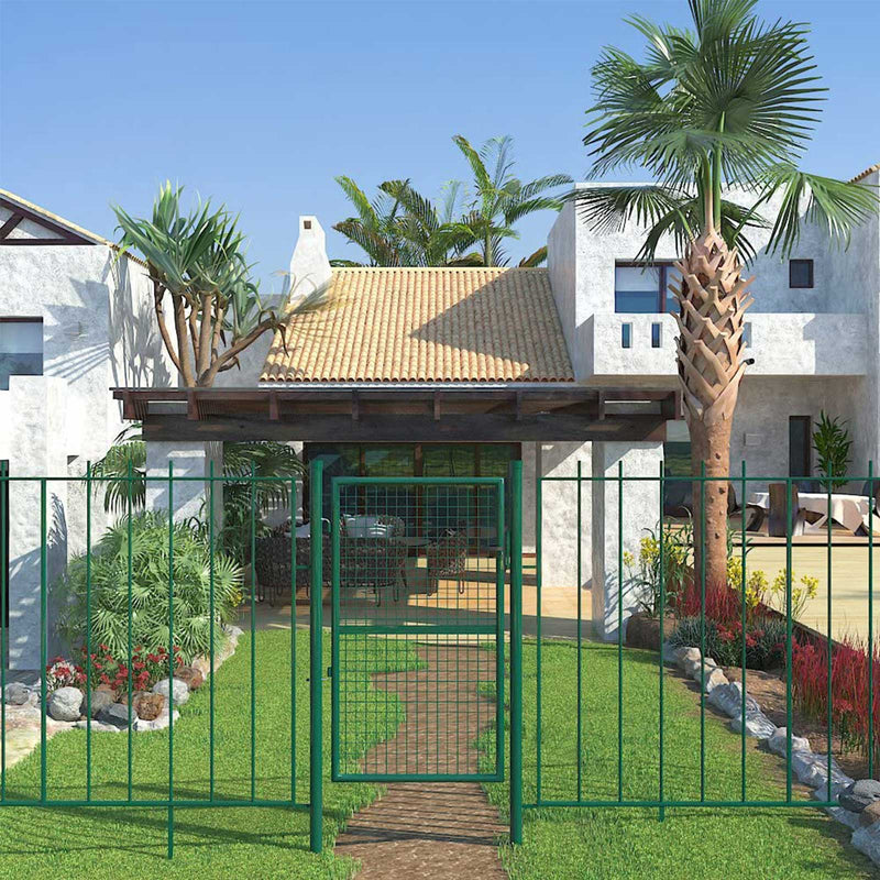 Garden Gate of Galvanized Steel - Garden Door - Fence Gate - Garden Gate - Med Lock - Green