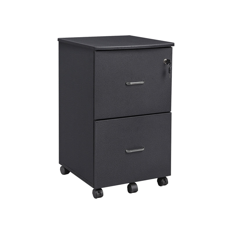 Roll Container - Besp of Drawers - Drawer Unit - Office Cabinet - With Lock - 2 Drawers - Svart